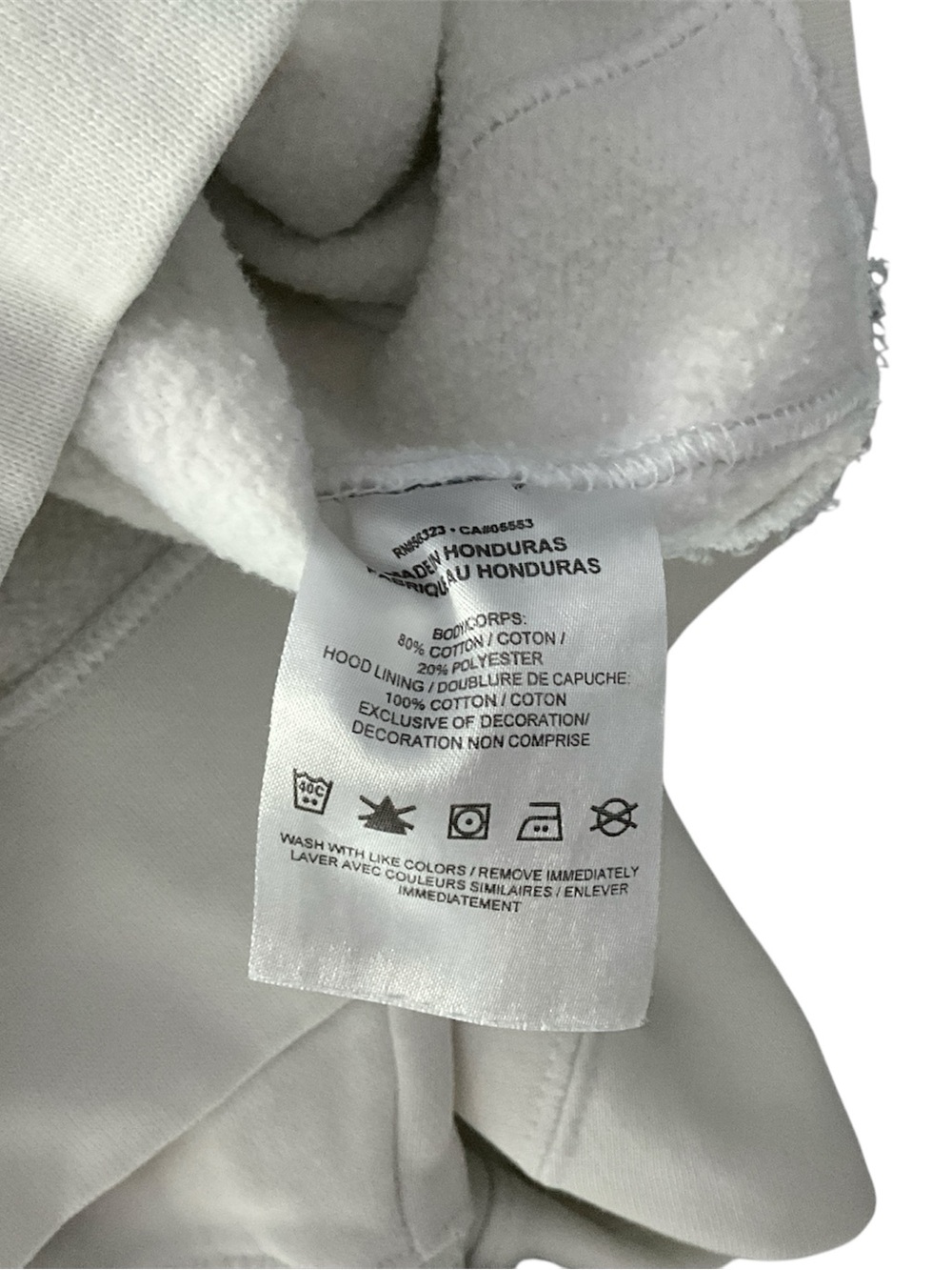 Nike White Pullover Hoodie with Black Swoosh - Picture 5 of 5